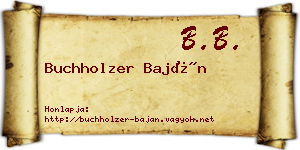 Buchholzer Baján névjegykártya